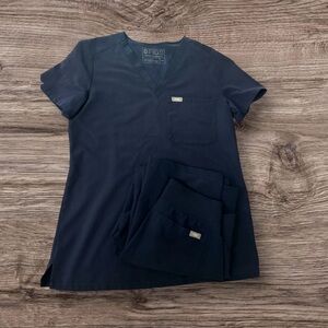 Figs Scrub Sets Navy Blue S: XXS Catarina Top&Livingston Basic Scrub Bottoms